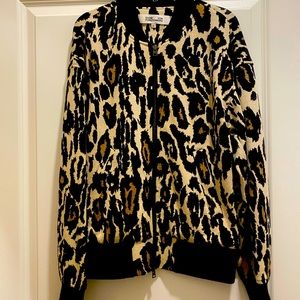 DVF Leopard Bomber